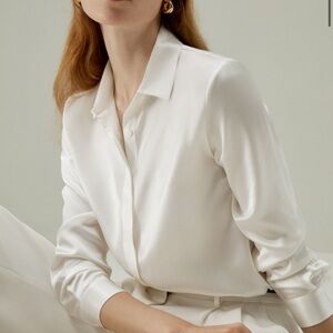 LilySilk Basic Concealed Placket Silk Shirt